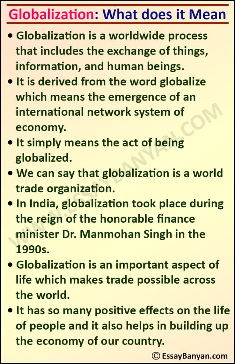 what is essay in globalization