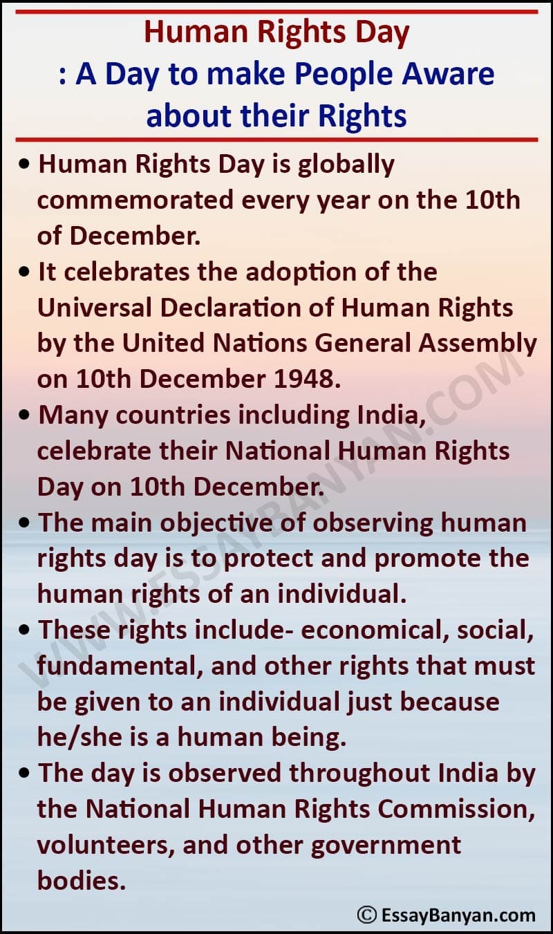 Essay on Human Rights Day