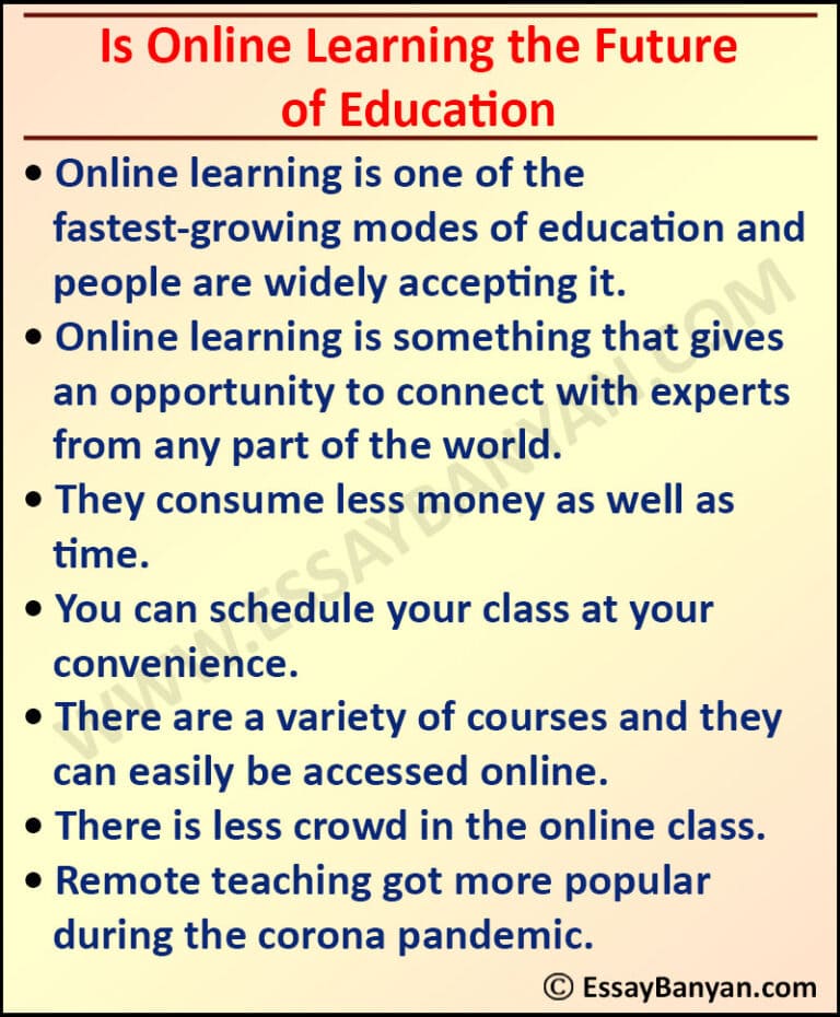 essay about online education