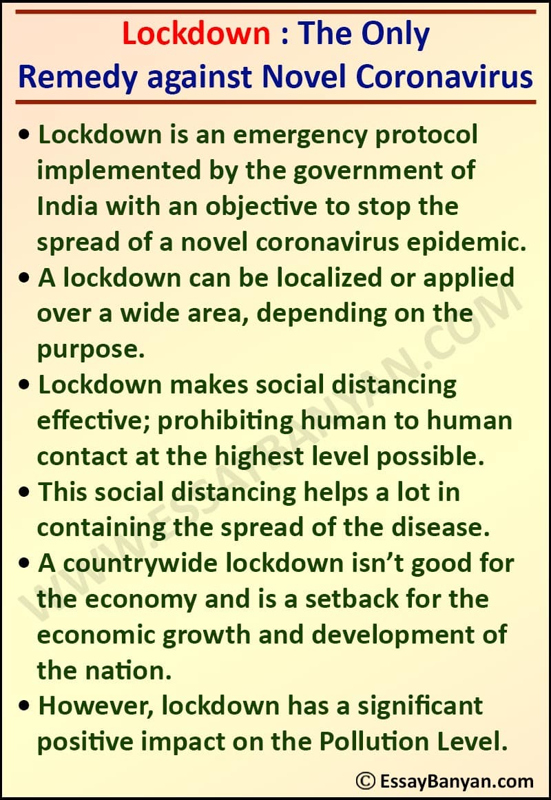 short essay on lockdown experience in english