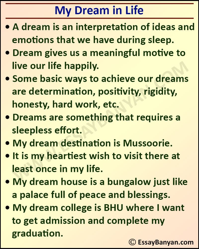 essay on the school of my dreams