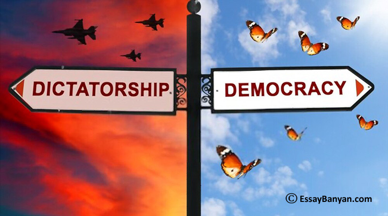 essay democracy vs dictatorship