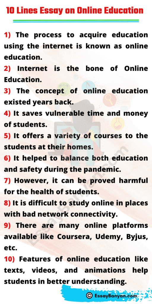 essay for online education